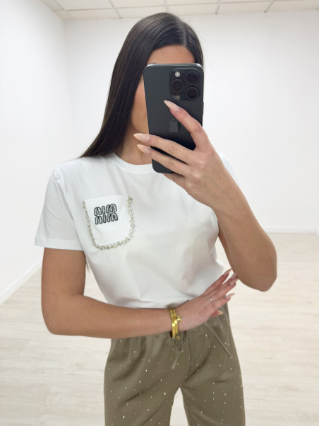 CAMISETA MIU BLANCA